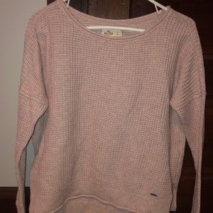 Hollister pink knit sweater